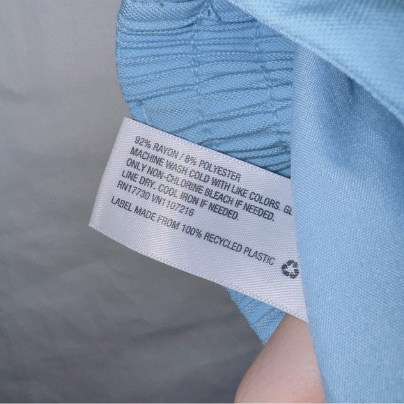 A New Day Blue High Waisted Stretch Waist Straight Leg Pants size 14 - Picture 5 of 6